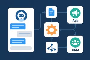 Interface de chat connectée au CRM