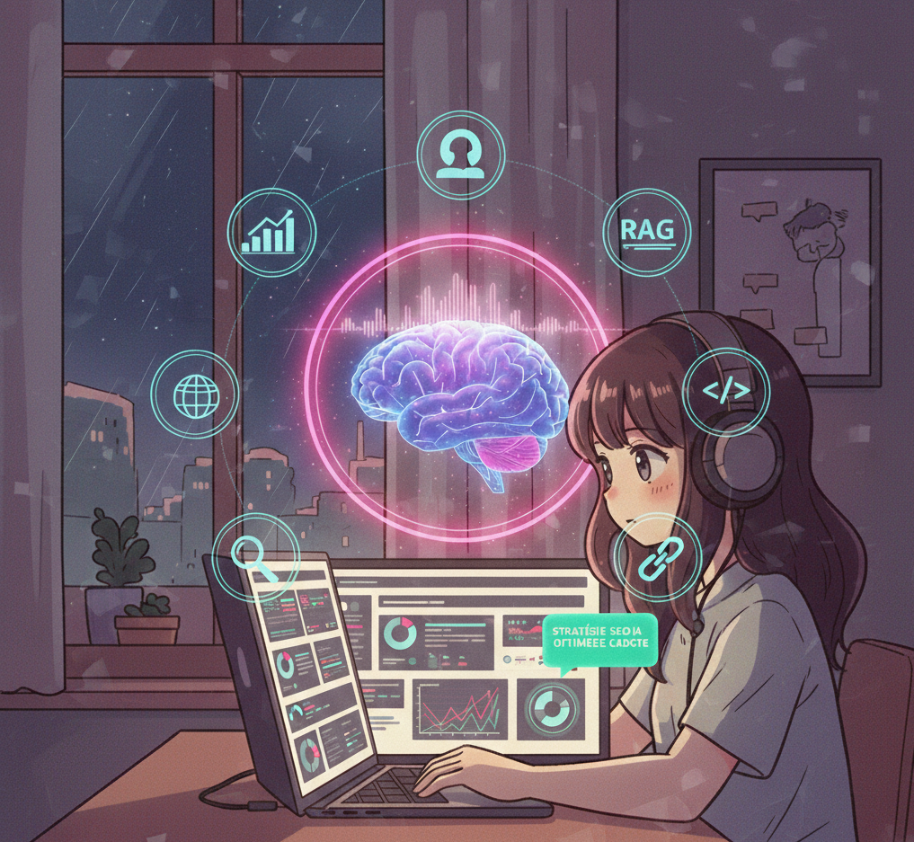 Illustration de l'IA décomposant une requête en plusieurs sources